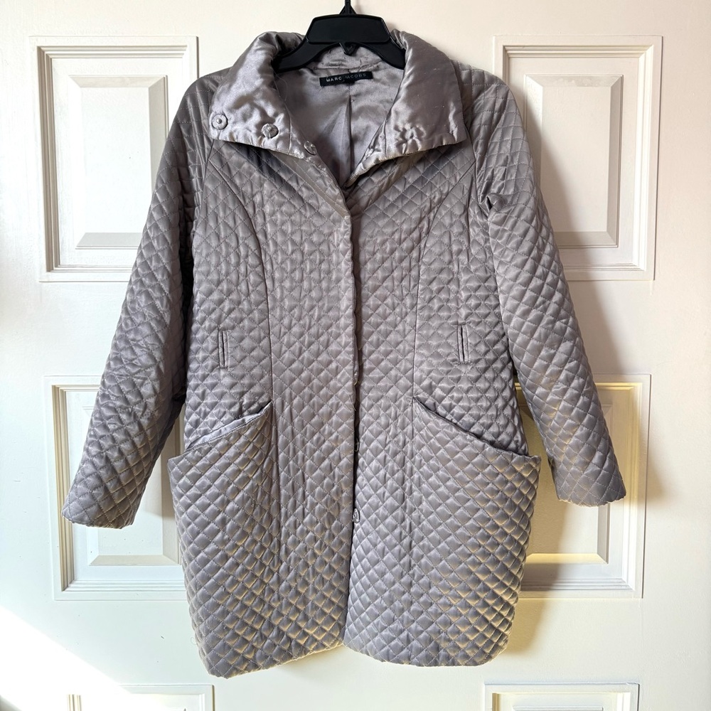 Marc Jacobs Gray Silver Quilted Jacket